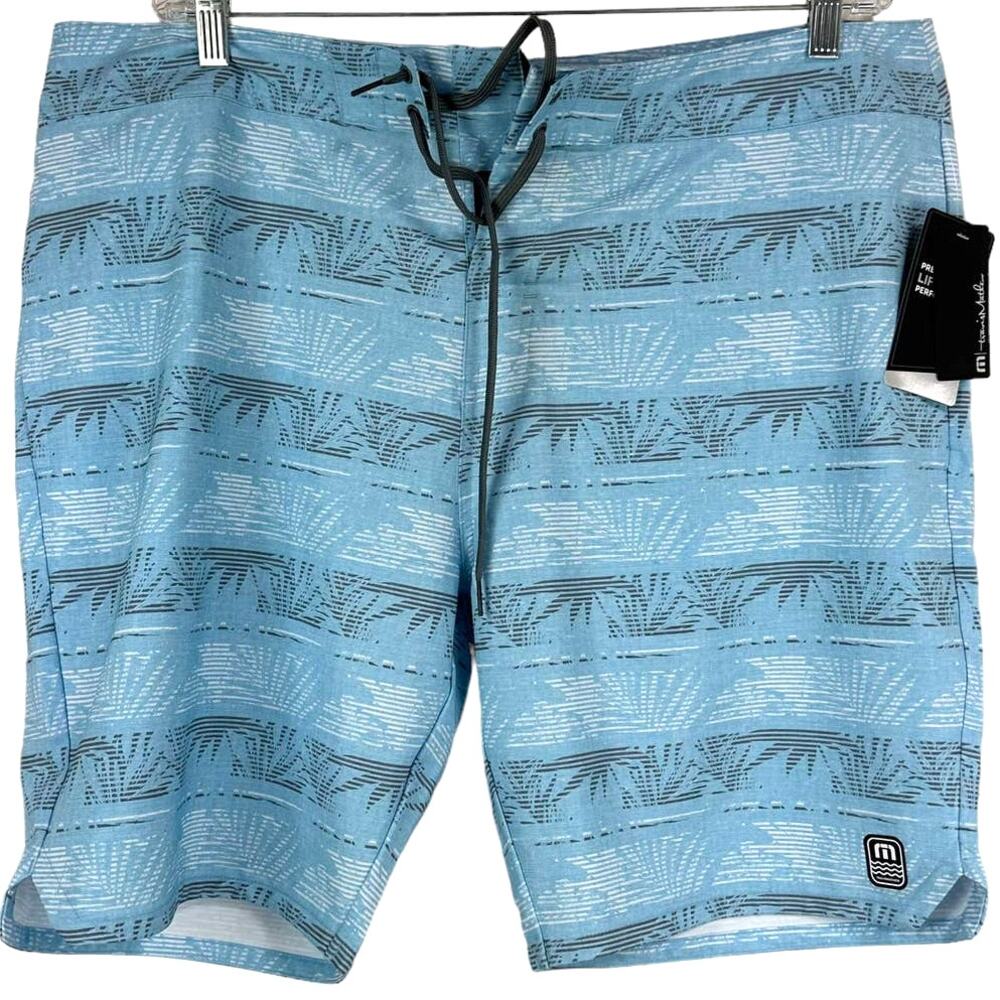Travis Mathew NWT Barnstormed Board Short 18.5 Inch Heather Delphinium Size 40